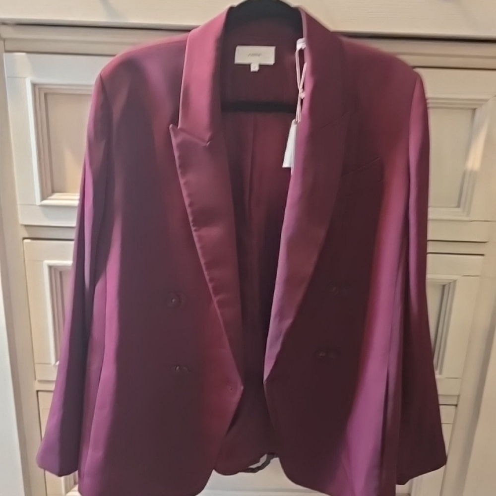Vince Women's Rich Burgundy Suit Jacket